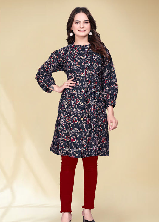 Midnight Indigo cotton Tunic Top